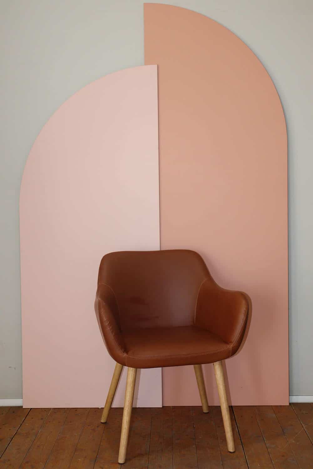 Tan Faux Leather Arm Chair — Party Supplies in Wagga Wagga, NSW