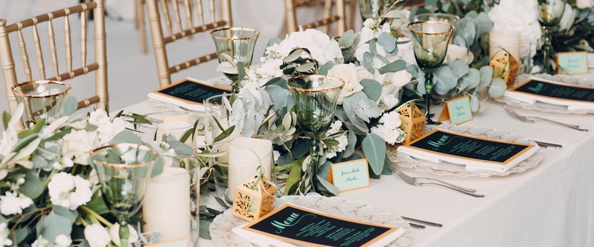 Table Setup with Flowers and Candles — Party Supplies in Wagga Wagga, NSW